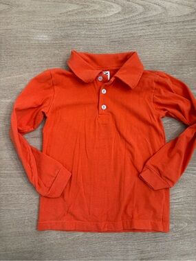 The Oaks Apparel Co. Boys Watson Long Sleeve Polo Shirt Orange Size 5